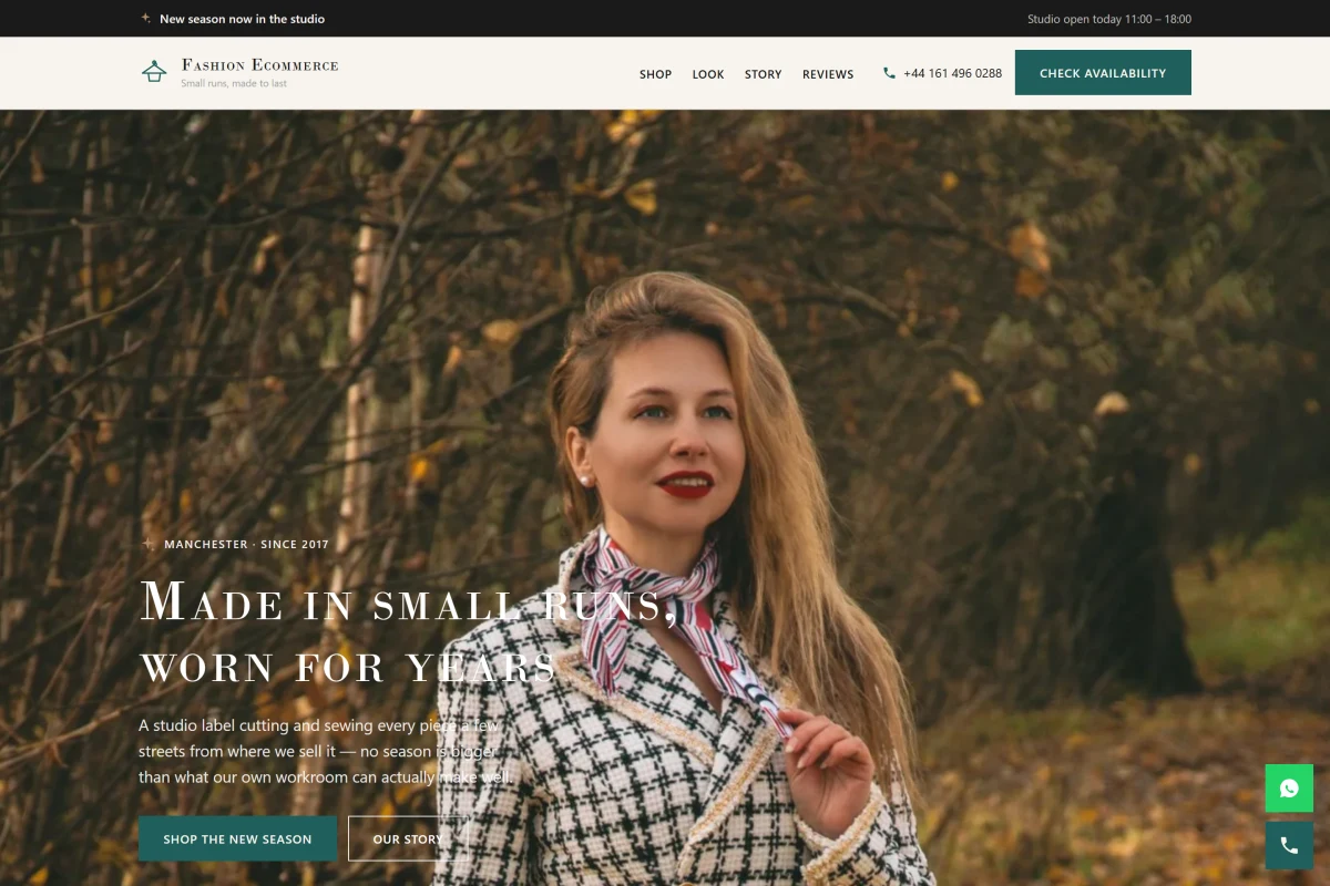 Fashion Ecommerce website theme