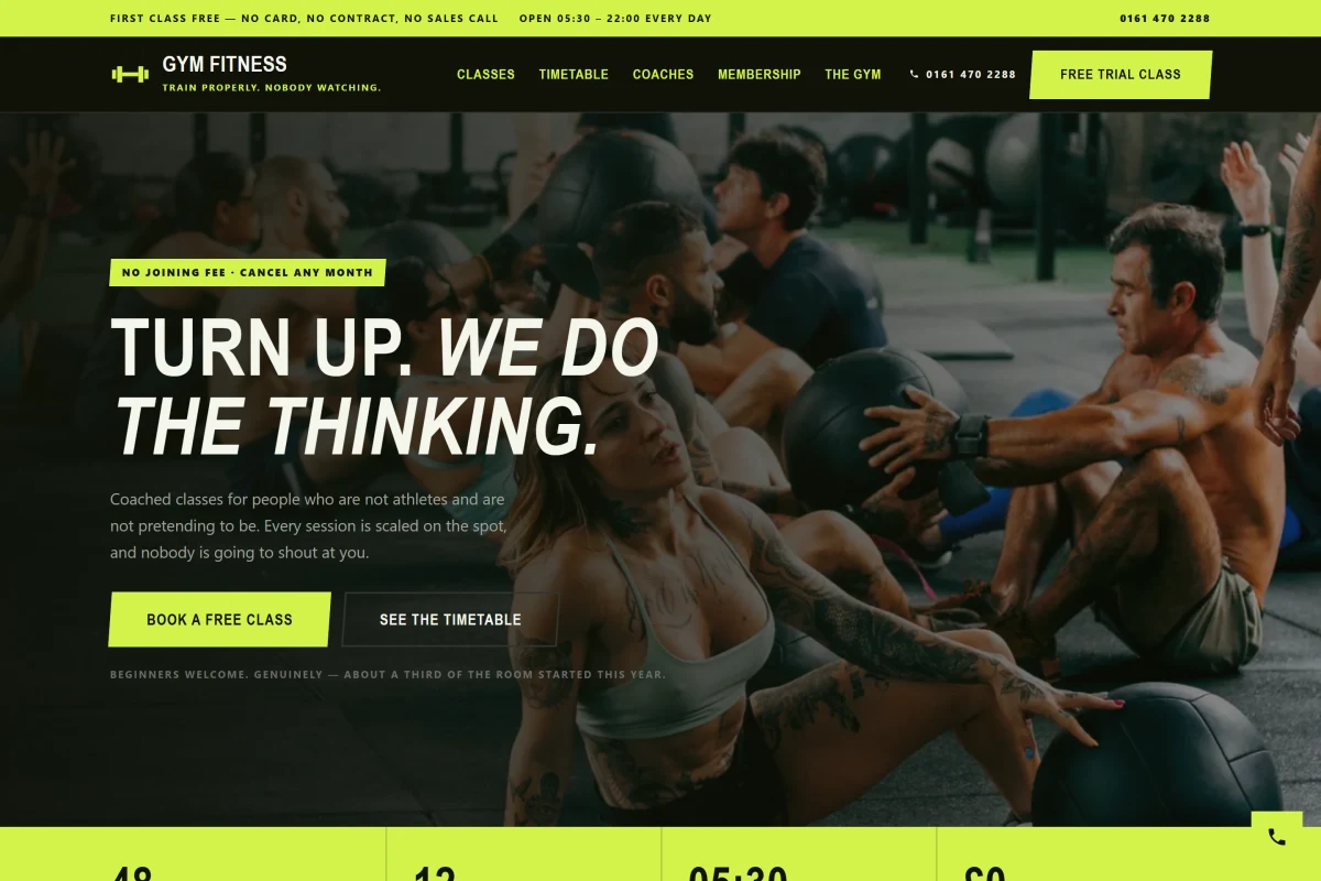 Gym Fitness website theme