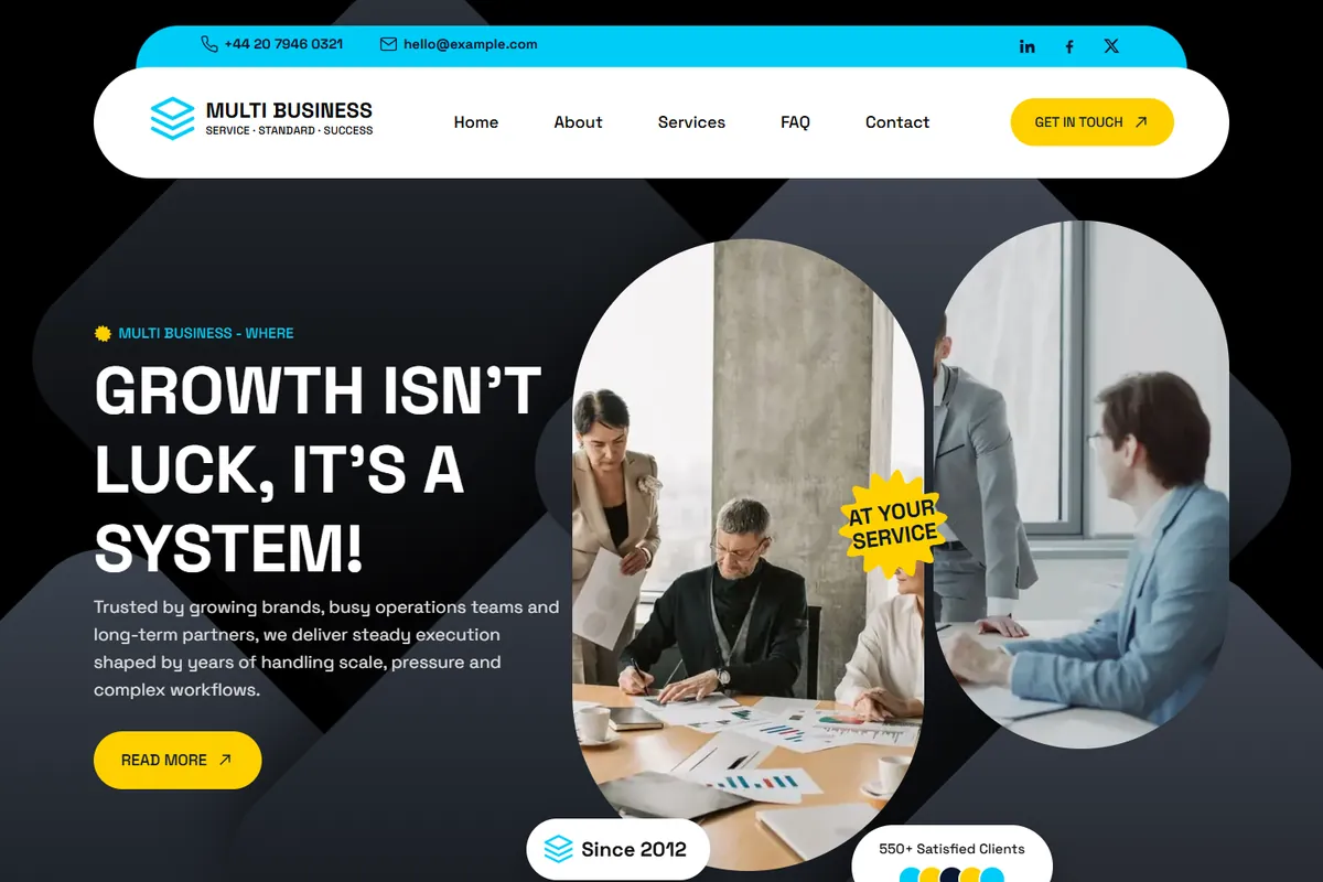 Multi Business website template preview