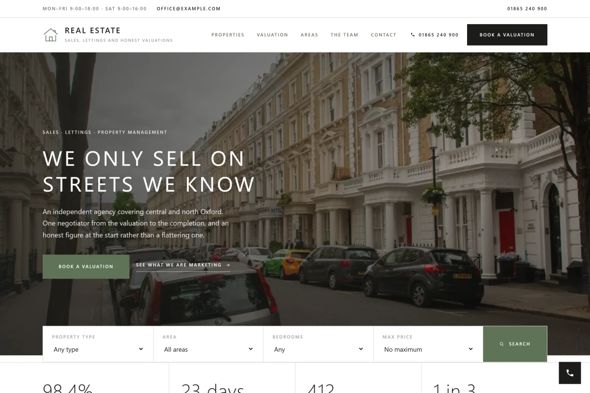Real Estate website theme
