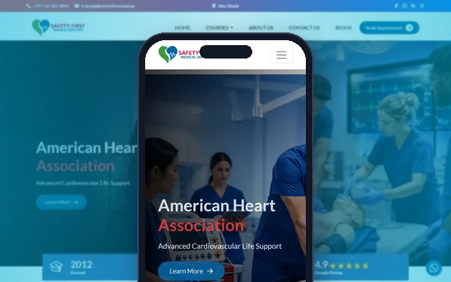 Safety First Medical on a phone