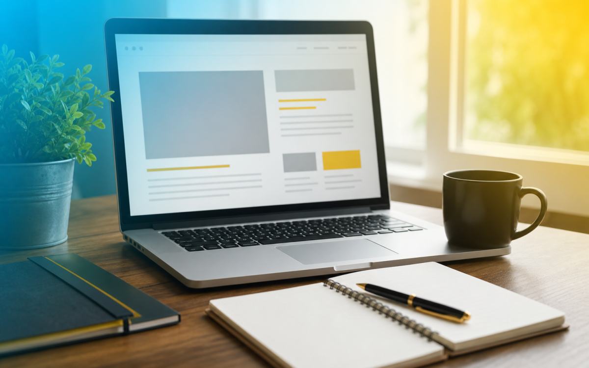 How to write website content that converts — writing desk and website draft