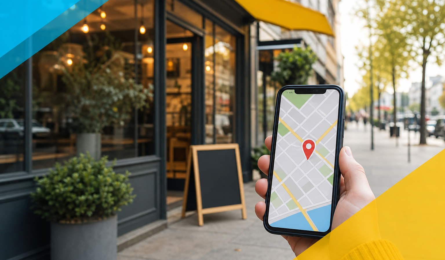 Local SEO for small businesses — storefront and maps location pin