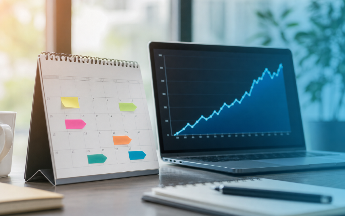 How long SEO takes to show results — calendar and ranking growth chart