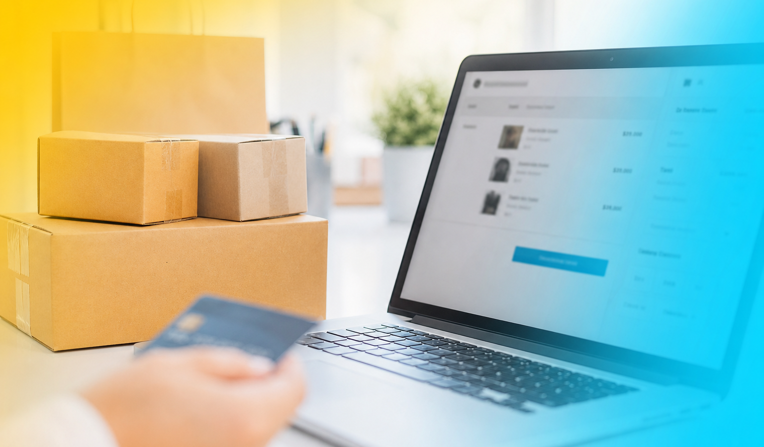 WooCommerce vs Shopify storefront comparison — ecommerce checkout on laptop