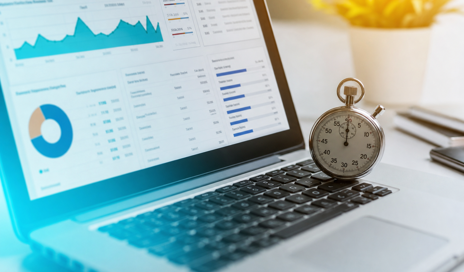 Page speed and Core Web Vitals performance analytics on a laptop